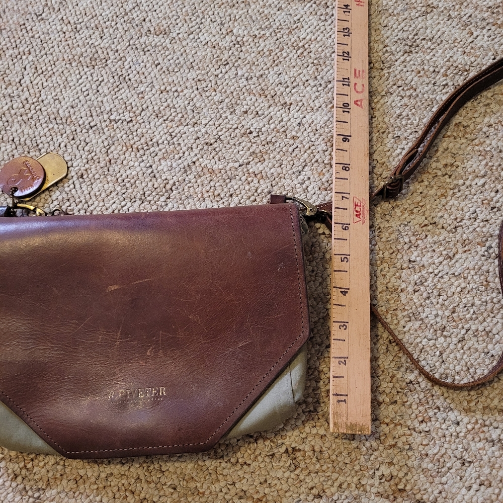 R.Riveter Shoulder Purse Canvas Leather - Picture 16 of 16